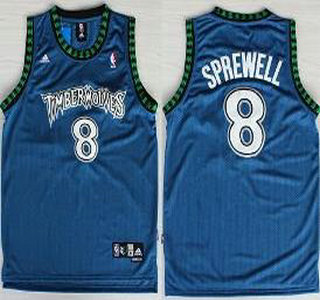 Minnesota Timberwolves #8 Latrell Sprewell Blue Swingman  Jersey