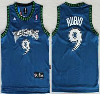 Minnesota Timberwolves #9 Ricky Rubio Blue Swingman Jersey