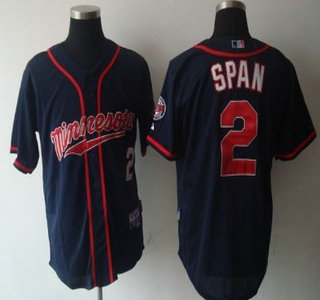 Minnesota Twins #2 Span 2011 Navy Blue Jersey