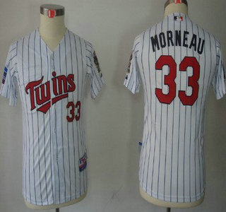 Minnesota Twins #33 Justin Morneau White Pinstripe Kids Jersey