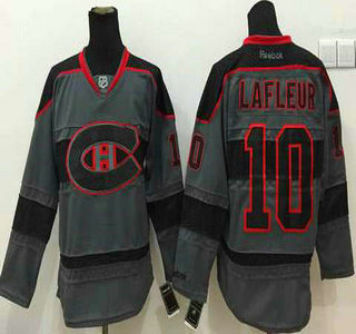 Montreal Canadiens #10 Guy Lafleur Charcoal Gray Jersey