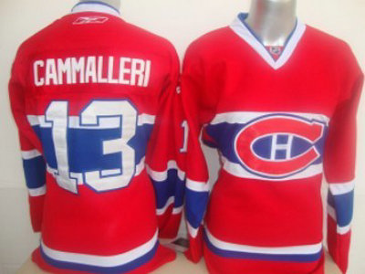 Montreal Canadiens #13 Cammalleri Red Womens Jersey