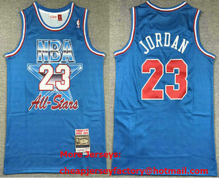 NBA 1992-1993 All-Star #23 Michael Jordan Blue Swingman Throwback Jersey