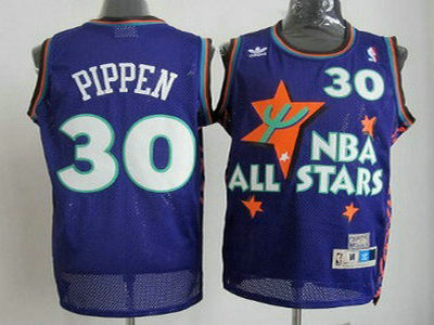 NBA 1995-1996 All-Star 30 Scottie Pippen Purple Swingman Throwback Jersey