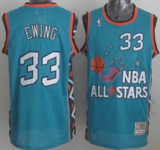 NBA 1995-1996 All-Star #33 Patrick Ewing Green Swingman Throwback Jersey
