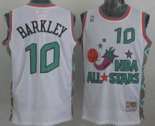 NBA 1996 All-Star #10 Charles Barkley White Hardwood Classics Soul Swingman Throwback Jersey