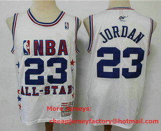 NBA 2003 All-Star #23 Michael Jordan White Swingman Throwback Jersey