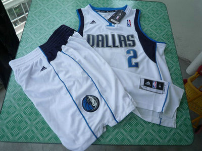 Dallas Mavericks 2 Jason Kidd white swingman Basketball Suit