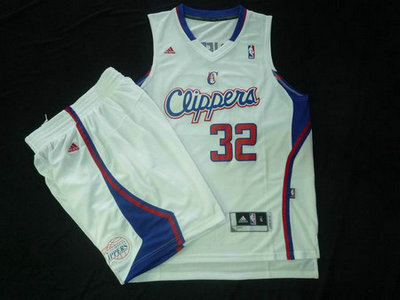 Los Angeles Clippers 32 Blake Griffin White Basketball Suit