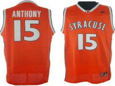 NCAA Syracuse 15 Carmelo Anthony Stitched Orange Jersey