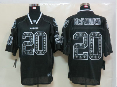 Nike Oakland Raiders 20 Darren McFadden Lights Out Black Elite Jerseys