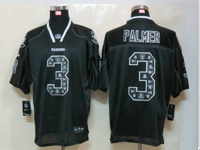 Nike Okaland Raiders 3 Carson Palmer Lights Out Black Elite Jerseys