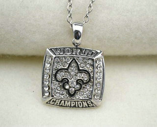 NFL New Orleans Saints World Champions Silver Pendant