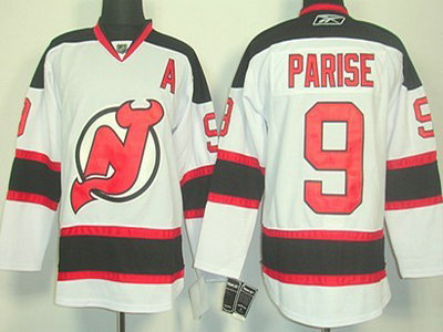 NHL New Jersey Devils 9 Zach Parise White Jersey