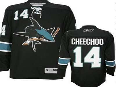 NHL San Jose Sharks 14 CHEECHOO Black Jerseys