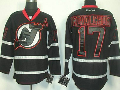 New Jersey Devils 17 Ilya Kovalchuk 2012 Black Ice Jersey