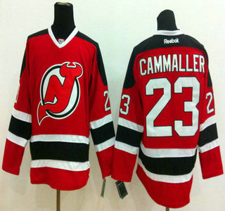 New Jersey Devils #23 Michael Cammalleri Red With Black Jersey