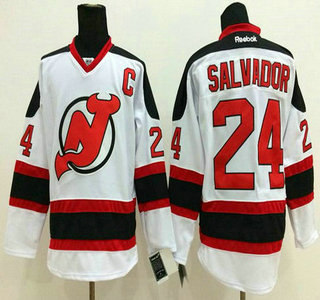 New Jersey Devils #24 Bryce Salvador White Jersey