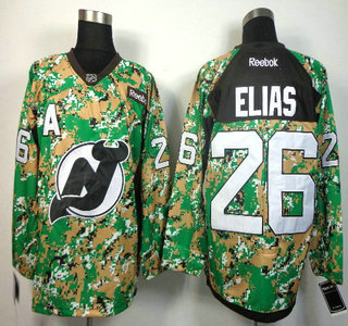 New Jersey Devils #26 Patrik Elias With A Patch 2014 Camo Jersey