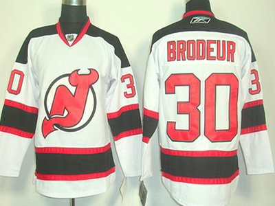 New Jersey Devils 30 Martin Brodeur White Jersey