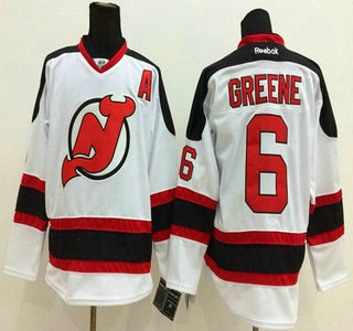 New Jersey Devils #6 Andy Greene White Jersey