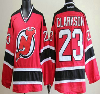 New Jersey Devils 23 David Clarkson Red With Black Jersey