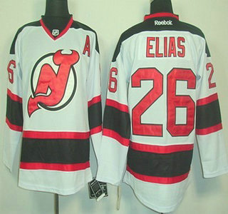 New Jersey Devils 26 Patrik Elias White Jersey