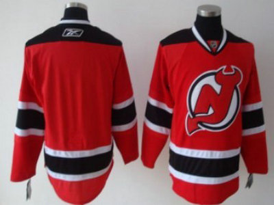 New Jersey Devils Blank Red With Black Jersey