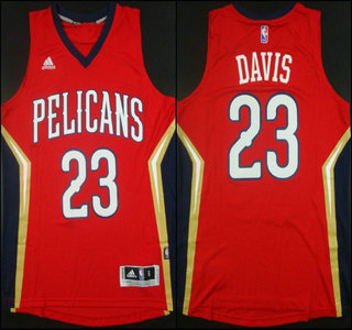 New Orleans Pelicans #23 Anthony Davis Revolution 30 Swingman 2014 New Red Jersey