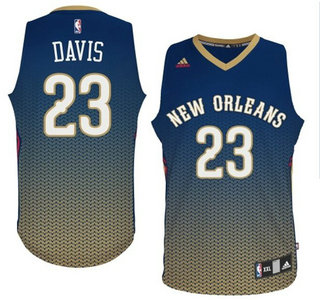 New Orleans Pelicans #23 Anthony Davis Revolution 30 Swingman Blue Fashion Jersey