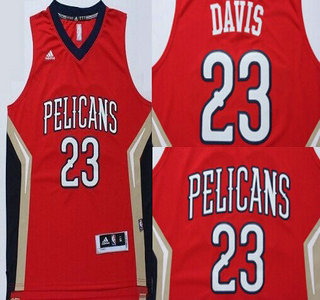 New Orleans Pelicans #23 Anthony Davis Revolution 30 Swingman Red Jersey