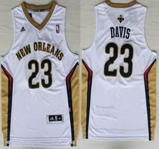 New Orleans Pelicans #23 Anthony Davis White Revolution 30 Swingman Jersey