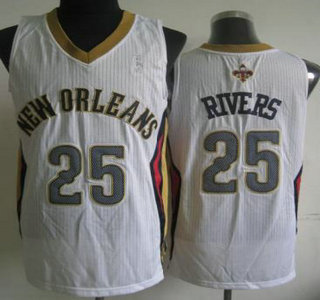 New Orleans Pelicans #25 Austin Rivers White Revolution 30 Authentic Jersey