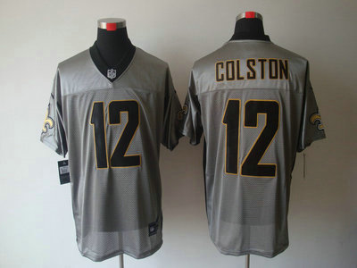 New Orleans Saints 12 Marques Colston Grey Shadow 2012 Nike NFL Elite Jersey