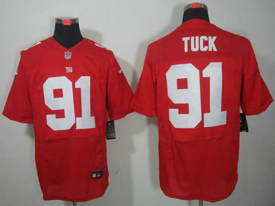 Nike New York Giants 91 Justin Tuck Red 2012 Nike NFL Elite Jerseys