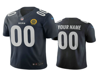 New York Giants Custom Navy City Edition Vapor Limited Jersey