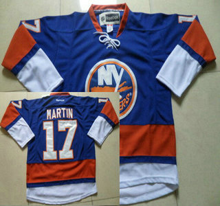 New York Islanders #17 Matt Martin Light Blue Jersey