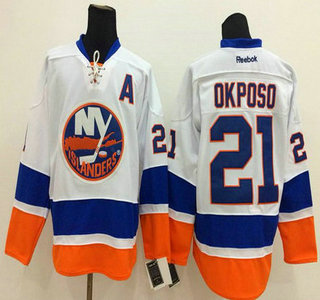 New York Islanders #21 Kyle Okposo White Jersey