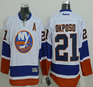New York Islanders #21 Kyle Okposo White Jersey