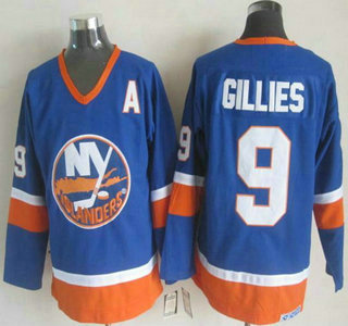 New York Islanders #9 Clark Gillies Light Blue Throwback CCM Jersey