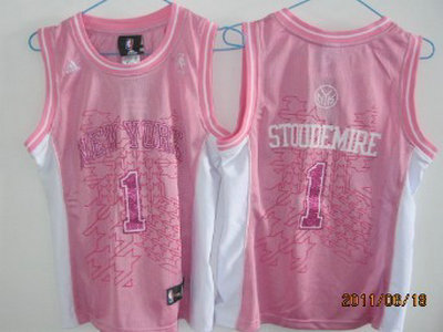 New York Knicks 1 Stoudemire Pink Womens Jersey