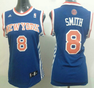 New York Knicks #8 J.R. Smith Blue Rhythm Fashion Revolution 30 Swingman Womens Jersey