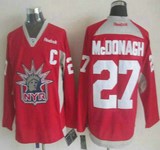 New York Rangers #27 Ryan Mcdonagh 2014 NYR Training Red Jersey