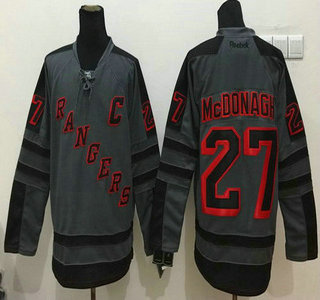 New York Rangers #27 Ryan Mcdonagh Charcoal Gray Jersey