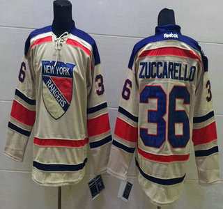 New York Rangers #36 Mats Zuccarello 2012 Winter Classic Cream Jersey