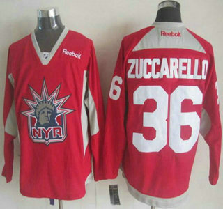 New York Rangers #36 Mats Zuccarello 2014 NYR Training Red Jersey
