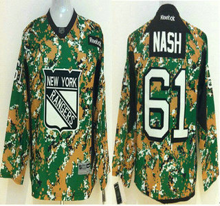 New York Rangers #61 Rick Nash 2014 Camo Kids Jersey