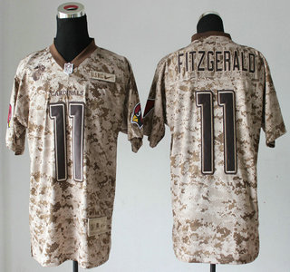 Nike Arizona Cardinals #11 Larry Fitzgerald US.Mccuu 2013 Camo Elite Jersey