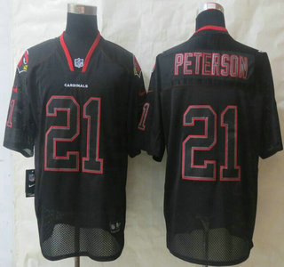Nike Arizona Cardinals #21 Patrick Peterson Lights Out Black Elite Jersey
