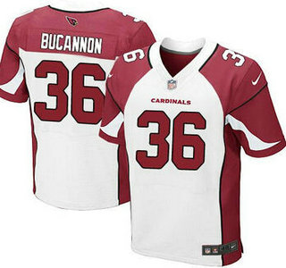 Nike Arizona Cardinals #36 Deone Bucannon Elite White Jersey
